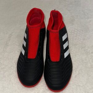 Adidas Black and Red Soccer Cleats